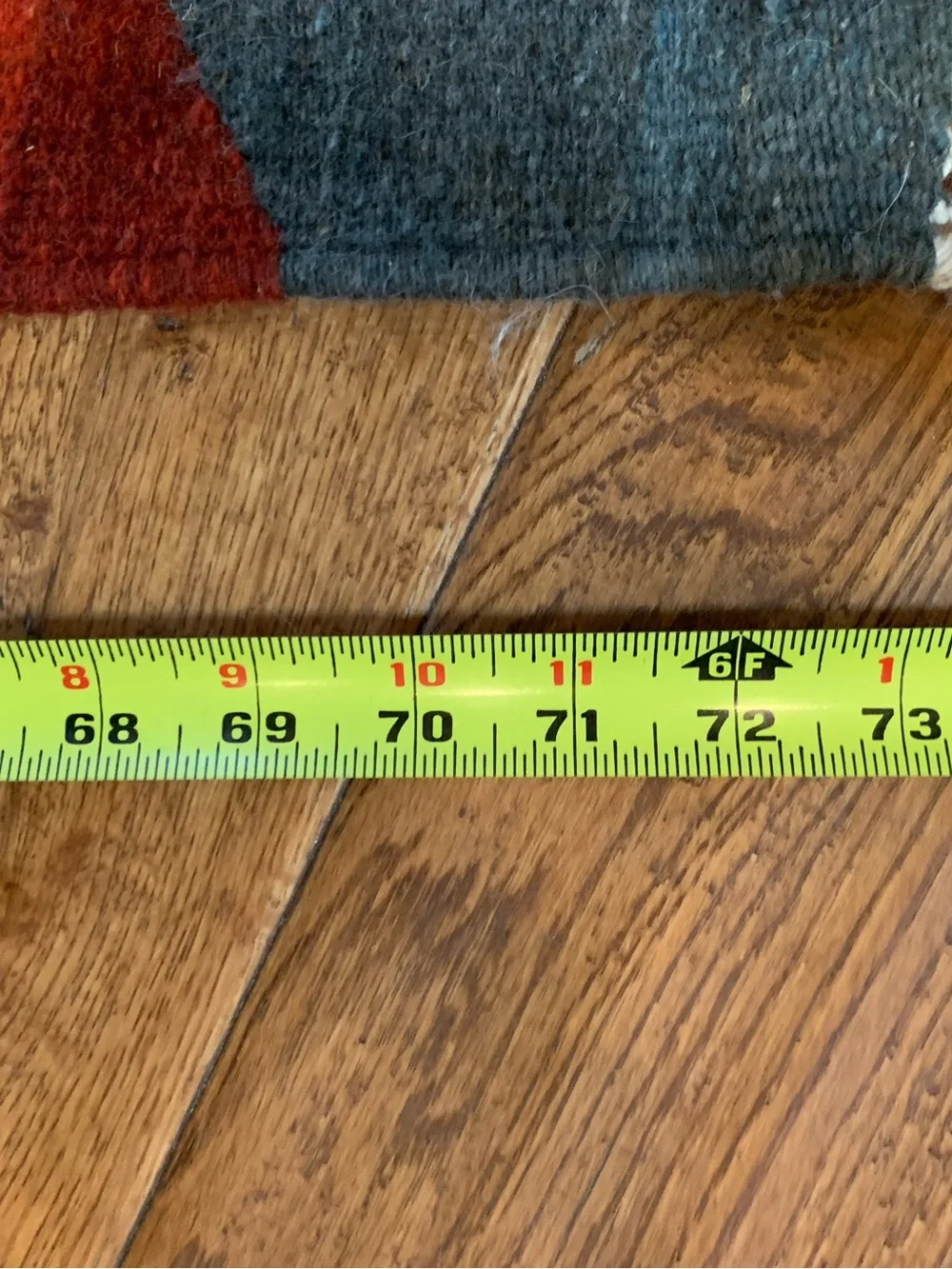 Handwoven Red Southwestern Runner Rug with Geometric Pattern